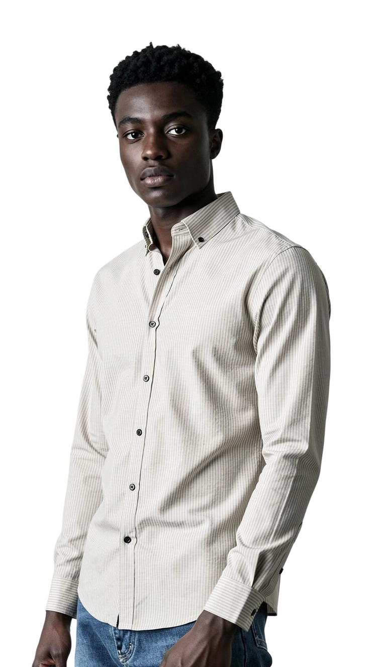 Slim fit overhemd (we raden je aan een maat groter te bestellen)